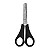 TESOURA ESCOLAR DE AÇO INOX C/ RÉGUA 13CM PRETA - BLISTER C/ 1UN - Imagem 1