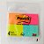 POST-IT 653 C/4 BL 38X50MM AMARELO/ROSA/VERDE/LARANJA TROPICAL 50 FLS 3M - Imagem 1