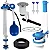 KIT MECANISMO UNIVERSAL CAIXA DESCARGA ACOPLADA COMPLETO - Imagem 1