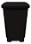 LIXEIRA COM PEDAL PRETA 50L - Imagem 1