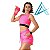 Conjunto Use Aptitude Choices Fluity Top Com Fenda Short Duplo Rosa Chiclete - Imagem 1