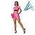 Conjunto Use Aptitude Choices Fluity Top Com Fenda Short Duplo Rosa Chiclete - Imagem 2