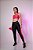 Conjunto Use Aptitude Attack Top Wonder Cruzado Na Frente Rosa e Calça Trilobal Bicolor Preta - Imagem 4