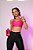 Conjunto Use Aptitude Attack Top Wonder Cruzado Na Frente Rosa e Calça Trilobal Bicolor Preta - Imagem 2