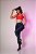 Conjunto Use Aptitude Attack Top Wonder Cruzado Frente Vermelho Calça Trilobal Toda Azul Marinho - Imagem 2