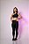 Conjunto Use Aptitude Attack Top Nula Manga Trilobal a Calça Recorte Lateral S/ Tule Preto Legging - Imagem 4