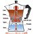 Cafeteira italiana de alumínio cabo cor bambu - Imagem 2