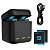 Kit Carregador Triplo com Duas Baterias para GoPro Hero9 10 - Imagem 1