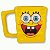 Caneca Formato Bob Esponja Calça Quadrada Original Presente - Imagem 5