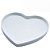 Prato de Coração de Porcelana para Sobremesa Branco 17,5 cm - Imagem 1
