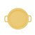 Travessa de Porcelana Redonda com Alça Nórdica Amarelo Matt 23 cm - Bon Gourmet - Imagem 3