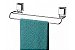 Toalheiro Duplo 45 cm Inox Cromado com Ventosa - Imagem 1