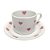 Xícara de Chá com Pires Mini Coração Rosa - Imagem 1