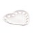 Mini Prato de Coração de Cerâmica com Borda Vazada Branco 18 cm - Imagem 1