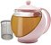 Chaleira de Vidro com Infusor Rosa 1250 ml - Imagem 1