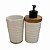 Kit Banheiro de Porcelana Branca e Detalhes em Bambu - Imagem 1