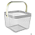 Cesta de Metal Wood Creme 23,5 - Imagem 1