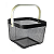 Cesta de Metal Wood Preta 23,5 - Imagem 1