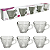 Jogo De Xicaras Café De Vidro 90ml Morocco Honey 5 Peças - Imagem 1