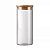 Pote de Vidro Hermético com Tampa de Bambu Redondo - 1400 Ml - Imagem 1