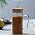 Copo Caneca De Vidro Com Canudo E Tampa De Bambu 290 ml - Imagem 6