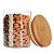 Kit 6 Potes de Vidros Hermético com Tampa de Bambu Redondo - 200 Ml - Imagem 6