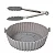 Forma de Silicone Redonda para Air Fryer  com Pegador - Imagem 1