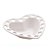 Bowl de Coração de Cerâmica com Borda Vazada Branco 14 cm - Imagem 1