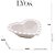Bowl de Coração de Cerâmica com Borda Vazada Branco 19,2 cm - Imagem 3