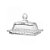 Mini Manteigueira Borda de Bolinhas Vidro Clear 11cm - Imagem 2