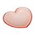 Prato de Coração de Vidro para Jantar com Borda de Bolinha Pearl Rosa 30 cm - Imagem 2