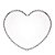 Prato de Coração de Vidro para Jantar com Borda de Bolinha Pearl Transparente 25 cm - Imagem 1