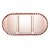 Petisqueira de Cristal com 3 Divisões Oval Bolinhas Pearl Rosa - Imagem 2