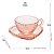 Xícara de Chá Com Pires de Coração Borda de Bolinha Pearl Rosa- 180 ml - Imagem 5