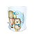 Caneca Porcelana 325ml Personalizada Ursinho Baloeiro Menino - Imagem 2