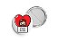 Kit com 4 Botton Alfinete Redondo ou Coração Jesus Cute Fofo - Imagem 3