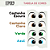 Olhos Adesivos Resinados - EP019U - Cores Únicas - Imagem 1