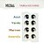 Olhos Adesivos Resinados MC066U - Cartela com cor única - Imagem 1