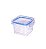 Porta Mantimentos Quadrado Trava Mais Cristal 380 ml Azul - Imagem 1