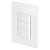 Conjunto Interruptor Triplo Simples Recta Branco Fosco Blux - Imagem 1