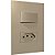 Conjunto Interruptor Simples + Tomada 10A Recta Areia Fosco Blux - Imagem 1