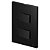 Conj. Interruptor Duplo Simples Recta Preto Fosco Blux - Imagem 1