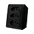 Conjunto Tomada Tripla 20A Overlap Grafite Blux - Imagem 1