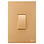 Conjunto Interruptor Simples Recta Ouro Nobre Fosco Blux - Imagem 1