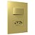 Conjunto Interruptor Simples + Tomada 10A Recta Ouro Nobre Fosco Blux - Imagem 1