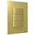 Conjunto Interruptor Triplo Simples Recta Ouro Nobre Fosco Blux - Imagem 1