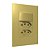 Conjunto Tomada Dupla 10A + Interruptor Simples Recta Ouro Nobre Fosco Blux - Imagem 1