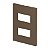 Placa 2 Módulos 4x2 Recta Corten Fosco Blux - Imagem 1