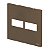 Placa 2 Módulos 4x4 Recta Corten Fosco Blux - Imagem 1