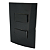 Conjunto Interruptor Duplo Paralelo Sleek Ebony Preto Margirius - Imagem 1
